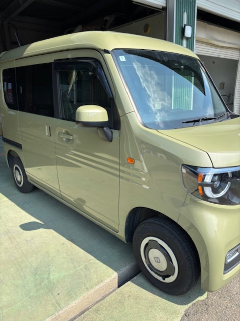 【鈑金修理】ホンダ　N-VANリヤ側鈑金修理【出水市】